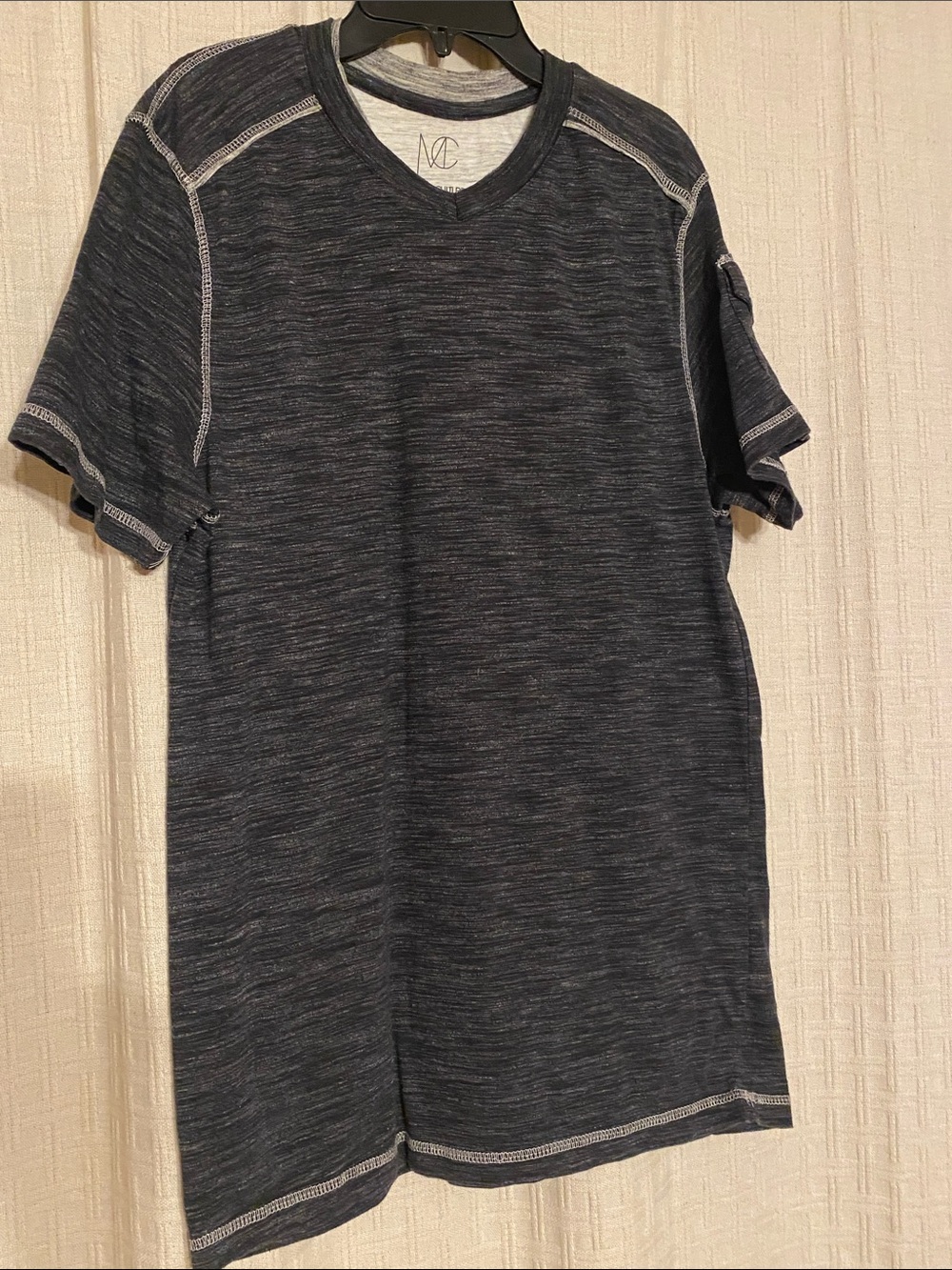 Modern Culture V Neck Mens Shirt - Men | Color: Grey | Size: M